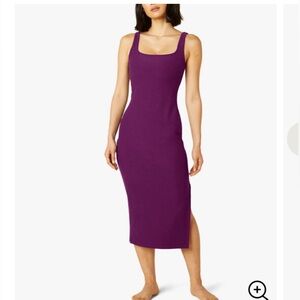 Beyond Yoga Spacedye Icon Midi Dress, purple / aubergine sz medium (M)